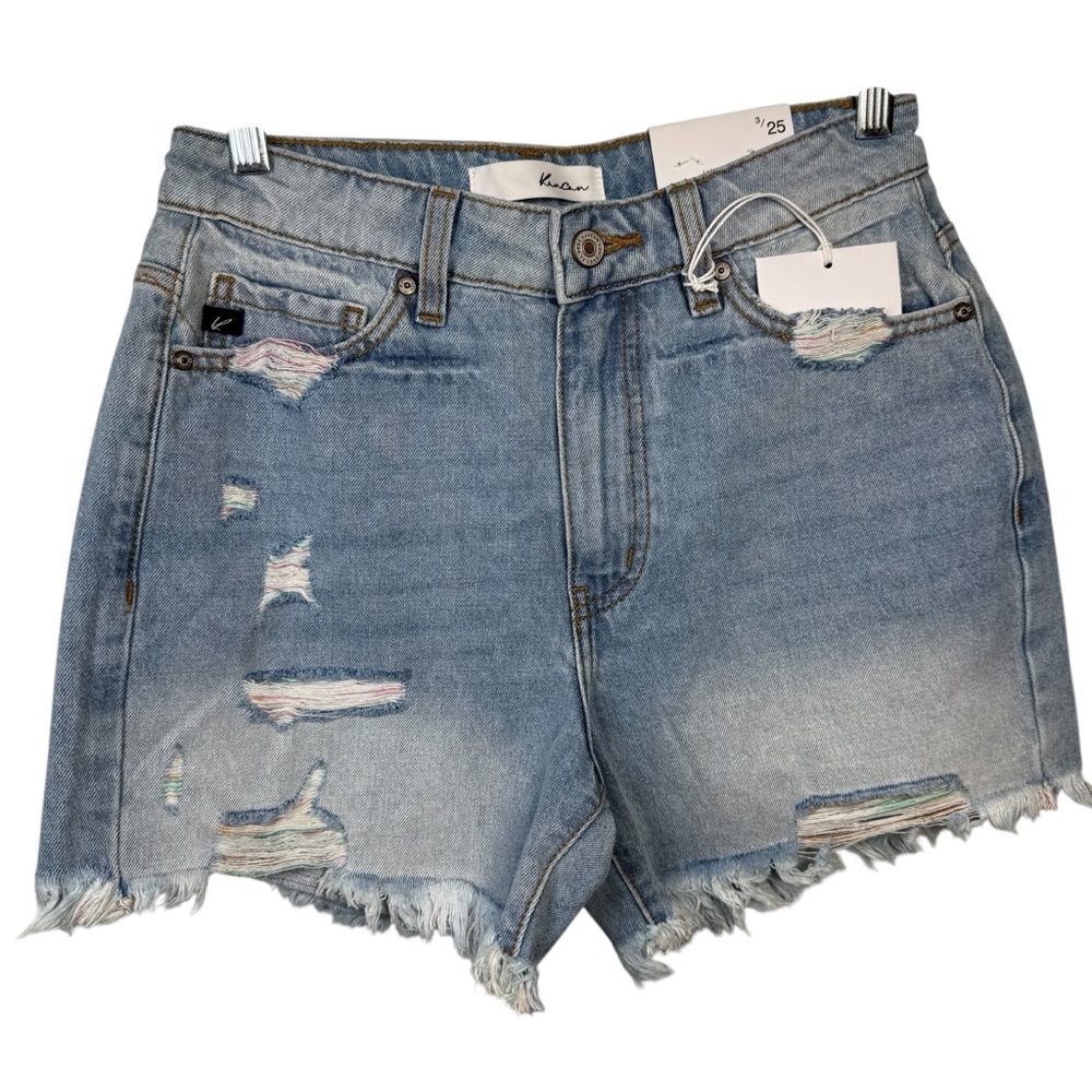 Kancan Rainbow Threads High Rise Distressed Jean Shorts Women’s Size 25